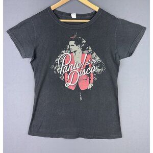 Vintage Y2K Panic At The Disco Womens XL Shirt Black Album Tour Promo Concert